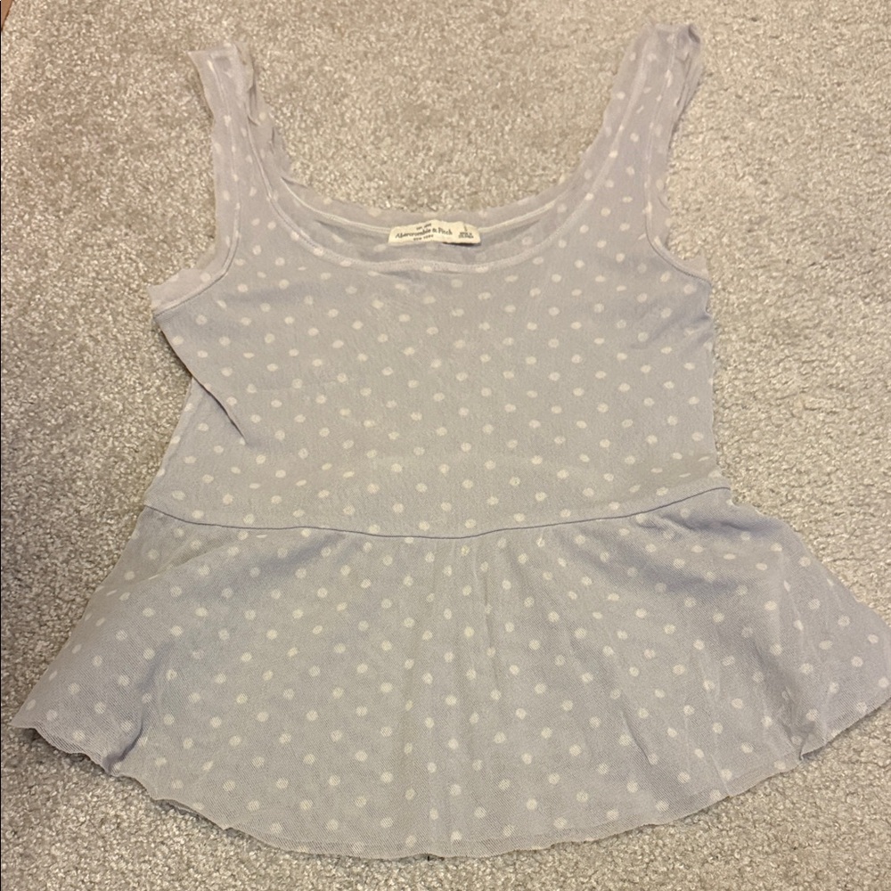 Abercrombie & Fitch Gray Polka Dot Tank